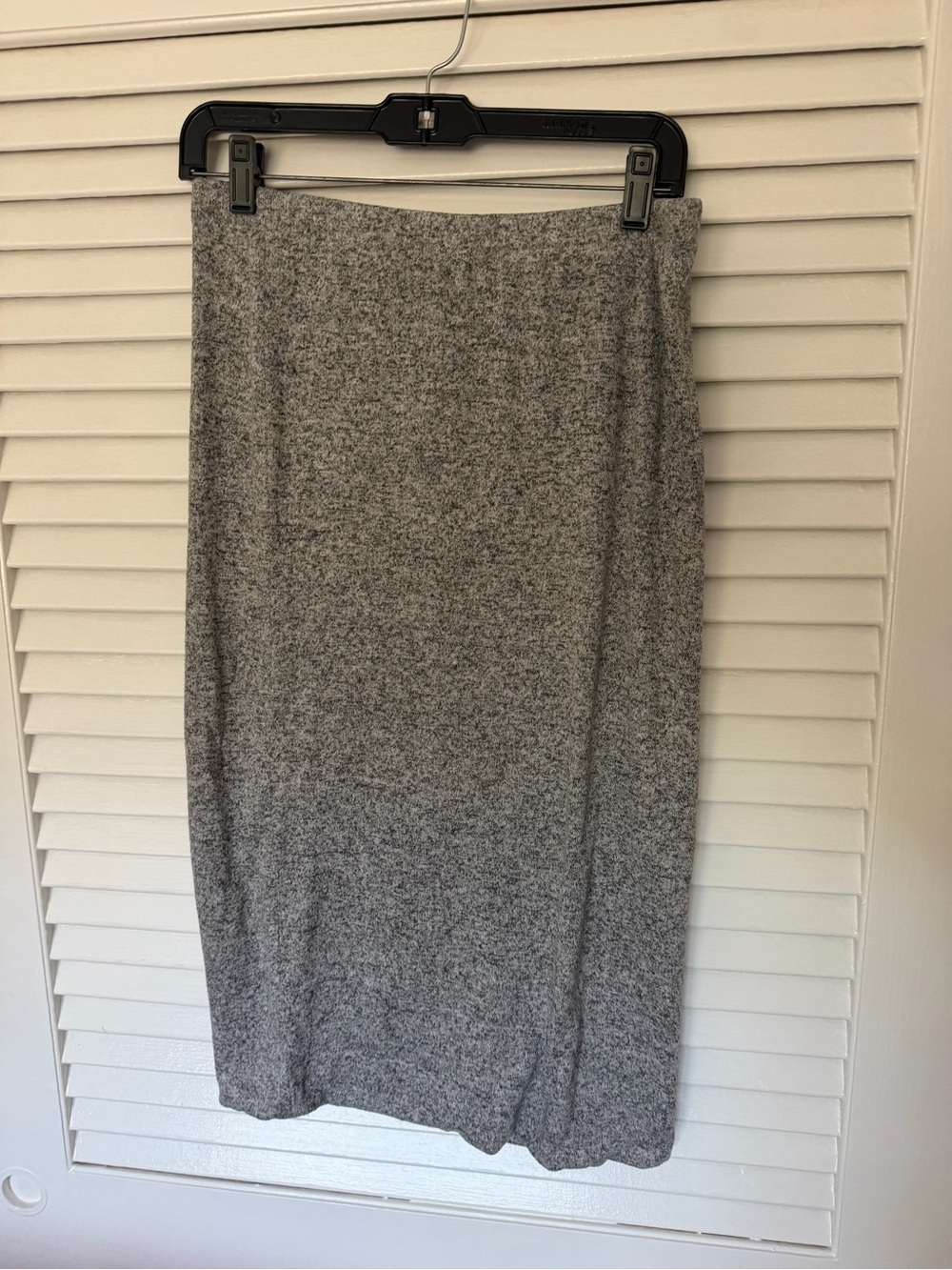 Express Gray Knit Midi Bodycon Skirt